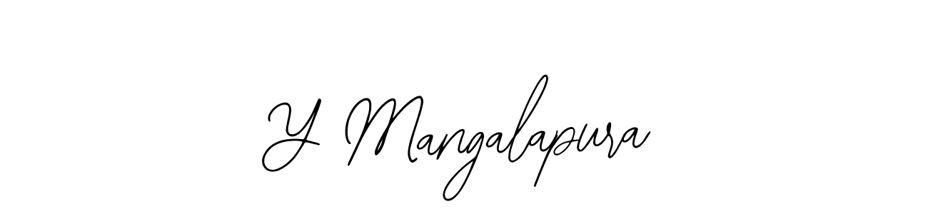 Make a beautiful signature design for name Y Mangalapura. With this signature (Bearetta-2O07w) style, you can create a handwritten signature for free. Y Mangalapura signature style 12 images and pictures png