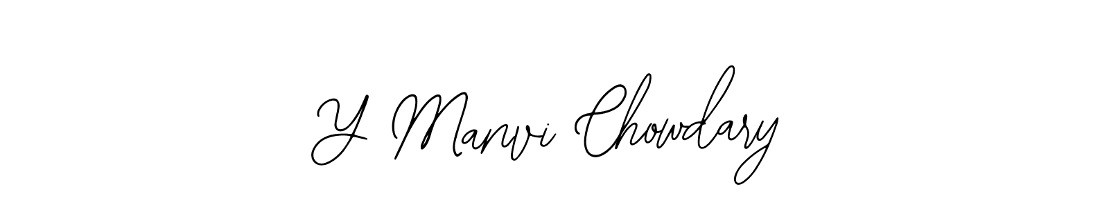 Design your own signature with our free online signature maker. With this signature software, you can create a handwritten (Bearetta-2O07w) signature for name Y Manvi Chowdary. Y Manvi Chowdary signature style 12 images and pictures png