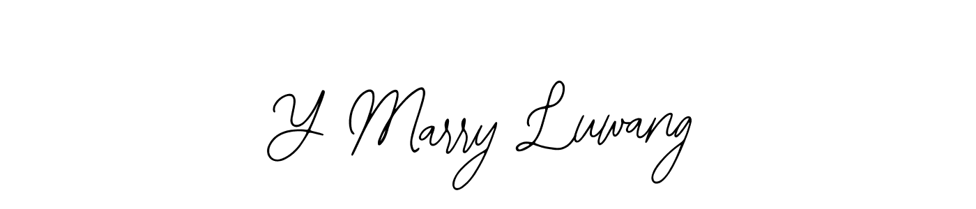 Design your own signature with our free online signature maker. With this signature software, you can create a handwritten (Bearetta-2O07w) signature for name Y Marry Luwang. Y Marry Luwang signature style 12 images and pictures png