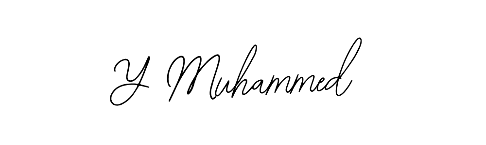 Also we have Y Muhammed name is the best signature style. Create professional handwritten signature collection using Bearetta-2O07w autograph style. Y Muhammed signature style 12 images and pictures png