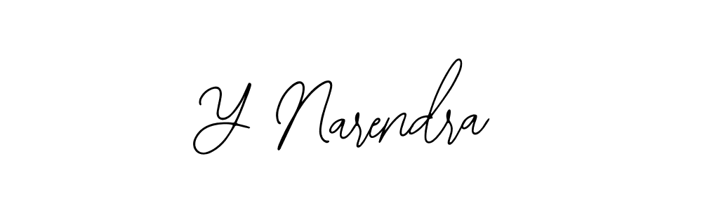 Use a signature maker to create a handwritten signature online. With this signature software, you can design (Bearetta-2O07w) your own signature for name Y Narendra. Y Narendra signature style 12 images and pictures png