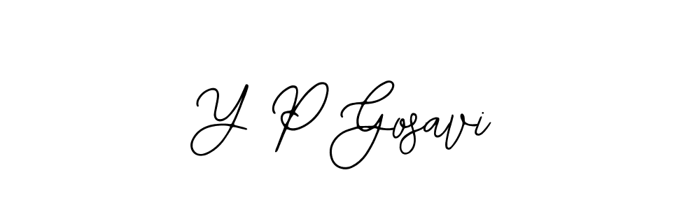 Also we have Y P Gosavi name is the best signature style. Create professional handwritten signature collection using Bearetta-2O07w autograph style. Y P Gosavi signature style 12 images and pictures png