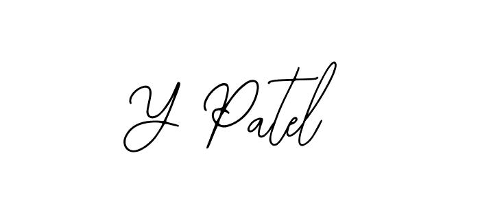 Use a signature maker to create a handwritten signature online. With this signature software, you can design (Bearetta-2O07w) your own signature for name Y Patel. Y Patel signature style 12 images and pictures png