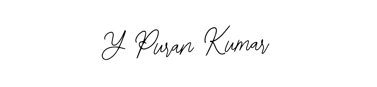 Create a beautiful signature design for name Y Puran Kumar. With this signature (Bearetta-2O07w) fonts, you can make a handwritten signature for free. Y Puran Kumar signature style 12 images and pictures png
