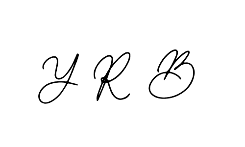 Also we have Y R B name is the best signature style. Create professional handwritten signature collection using Bearetta-2O07w autograph style. Y R B signature style 12 images and pictures png