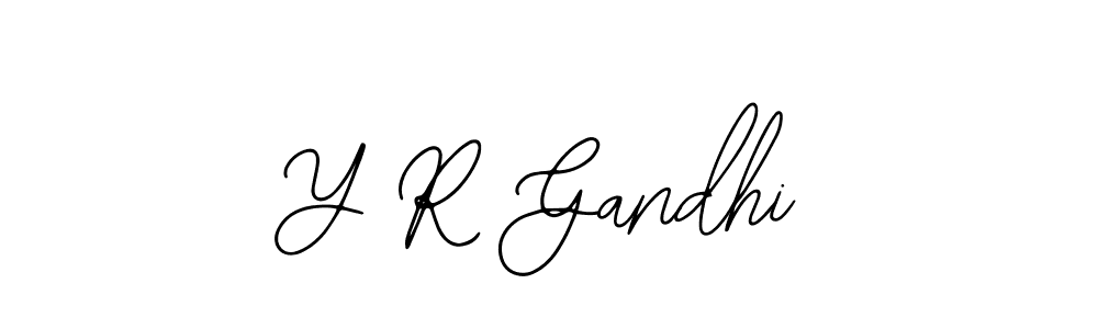 Make a beautiful signature design for name Y R Gandhi. With this signature (Bearetta-2O07w) style, you can create a handwritten signature for free. Y R Gandhi signature style 12 images and pictures png