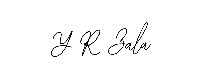 Also You can easily find your signature by using the search form. We will create Y R Zala name handwritten signature images for you free of cost using Bearetta-2O07w sign style. Y R Zala signature style 12 images and pictures png