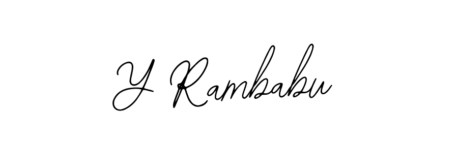 Also we have Y Rambabu name is the best signature style. Create professional handwritten signature collection using Bearetta-2O07w autograph style. Y Rambabu signature style 12 images and pictures png