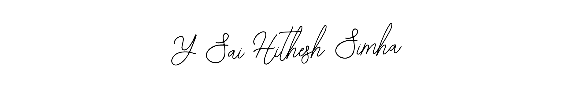 Create a beautiful signature design for name Y Sai Hithesh Simha. With this signature (Bearetta-2O07w) fonts, you can make a handwritten signature for free. Y Sai Hithesh Simha signature style 12 images and pictures png