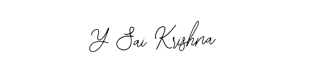 Use a signature maker to create a handwritten signature online. With this signature software, you can design (Bearetta-2O07w) your own signature for name Y Sai Krishna. Y Sai Krishna signature style 12 images and pictures png