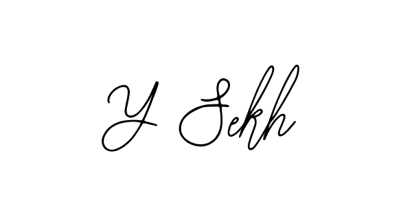 How to make Y Sekh name signature. Use Bearetta-2O07w style for creating short signs online. This is the latest handwritten sign. Y Sekh signature style 12 images and pictures png