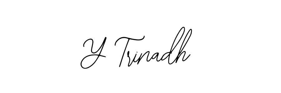 Also we have Y Trinadh name is the best signature style. Create professional handwritten signature collection using Bearetta-2O07w autograph style. Y Trinadh signature style 12 images and pictures png