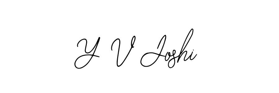 Make a beautiful signature design for name Y V Joshi. With this signature (Bearetta-2O07w) style, you can create a handwritten signature for free. Y V Joshi signature style 12 images and pictures png