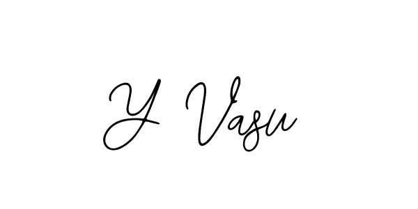 You should practise on your own different ways (Bearetta-2O07w) to write your name (Y Vasu) in signature. don't let someone else do it for you. Y Vasu signature style 12 images and pictures png