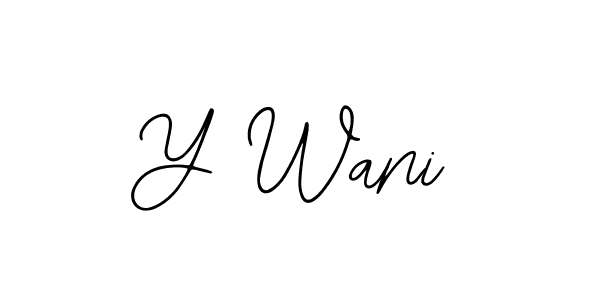 Design your own signature with our free online signature maker. With this signature software, you can create a handwritten (Bearetta-2O07w) signature for name Y Wani. Y Wani signature style 12 images and pictures png