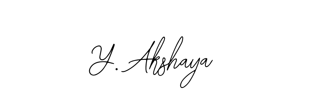 Create a beautiful signature design for name Y. Akshaya. With this signature (Bearetta-2O07w) fonts, you can make a handwritten signature for free. Y. Akshaya signature style 12 images and pictures png