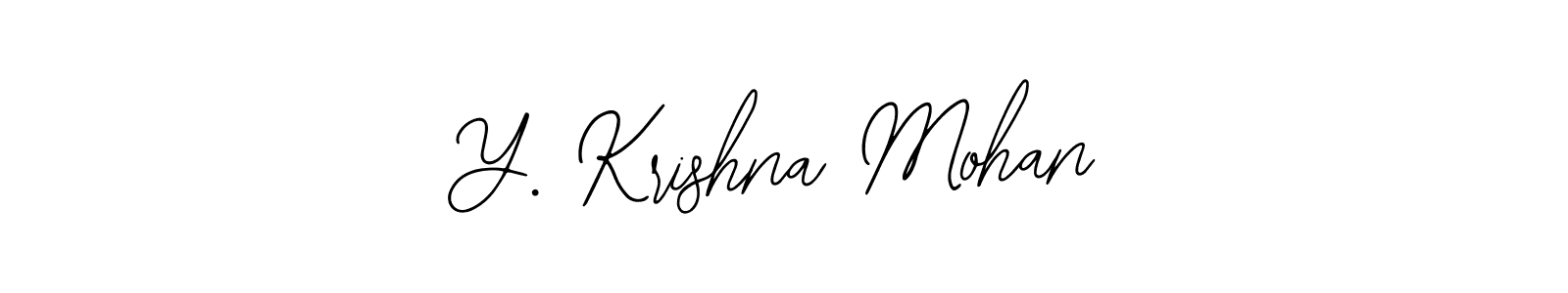 Design your own signature with our free online signature maker. With this signature software, you can create a handwritten (Bearetta-2O07w) signature for name Y. Krishna Mohan. Y. Krishna Mohan signature style 12 images and pictures png