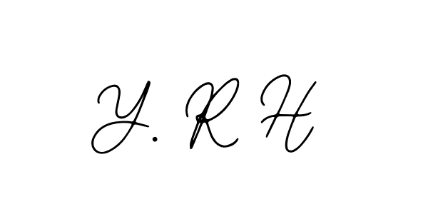 if you are searching for the best signature style for your name Y. R H. so please give up your signature search. here we have designed multiple signature styles  using Bearetta-2O07w. Y. R H signature style 12 images and pictures png