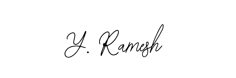 Also we have Y. Ramesh name is the best signature style. Create professional handwritten signature collection using Bearetta-2O07w autograph style. Y. Ramesh signature style 12 images and pictures png