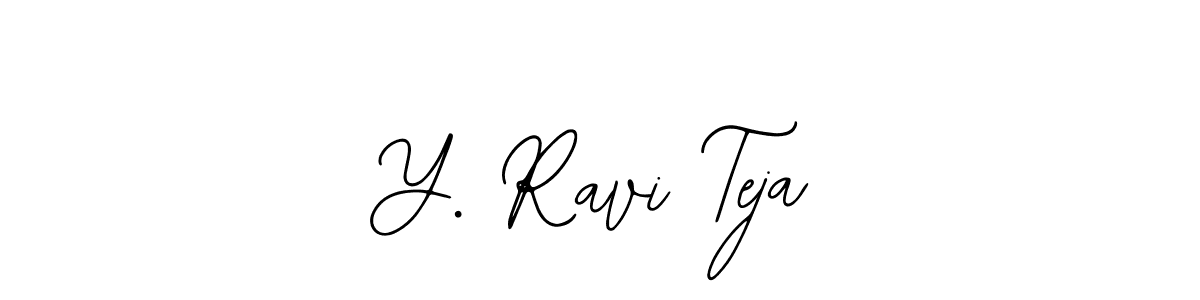 Similarly Bearetta-2O07w is the best handwritten signature design. Signature creator online .You can use it as an online autograph creator for name Y. Ravi Teja. Y. Ravi Teja signature style 12 images and pictures png