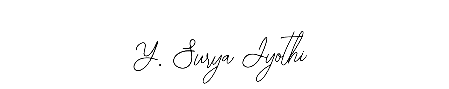 Use a signature maker to create a handwritten signature online. With this signature software, you can design (Bearetta-2O07w) your own signature for name Y. Surya Jyothi. Y. Surya Jyothi signature style 12 images and pictures png