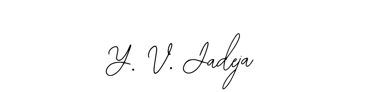 Y. V. Jadeja stylish signature style. Best Handwritten Sign (Bearetta-2O07w) for my name. Handwritten Signature Collection Ideas for my name Y. V. Jadeja. Y. V. Jadeja signature style 12 images and pictures png