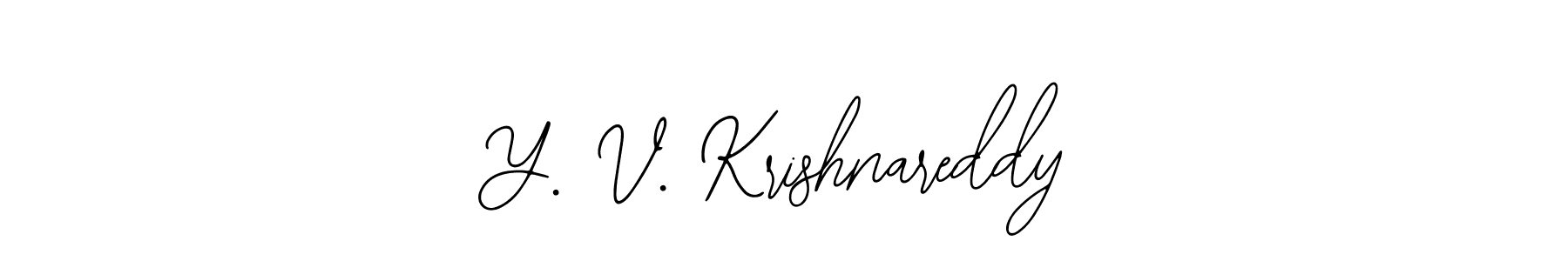 Bearetta-2O07w is a professional signature style that is perfect for those who want to add a touch of class to their signature. It is also a great choice for those who want to make their signature more unique. Get Y. V. Krishnareddy name to fancy signature for free. Y. V. Krishnareddy signature style 12 images and pictures png