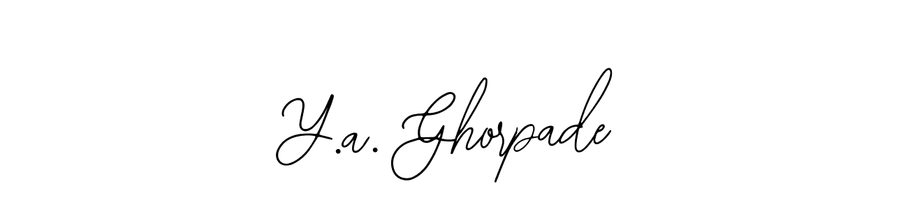 Y.a. Ghorpade stylish signature style. Best Handwritten Sign (Bearetta-2O07w) for my name. Handwritten Signature Collection Ideas for my name Y.a. Ghorpade. Y.a. Ghorpade signature style 12 images and pictures png