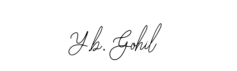 Make a beautiful signature design for name Y.b. Gohil. Use this online signature maker to create a handwritten signature for free. Y.b. Gohil signature style 12 images and pictures png