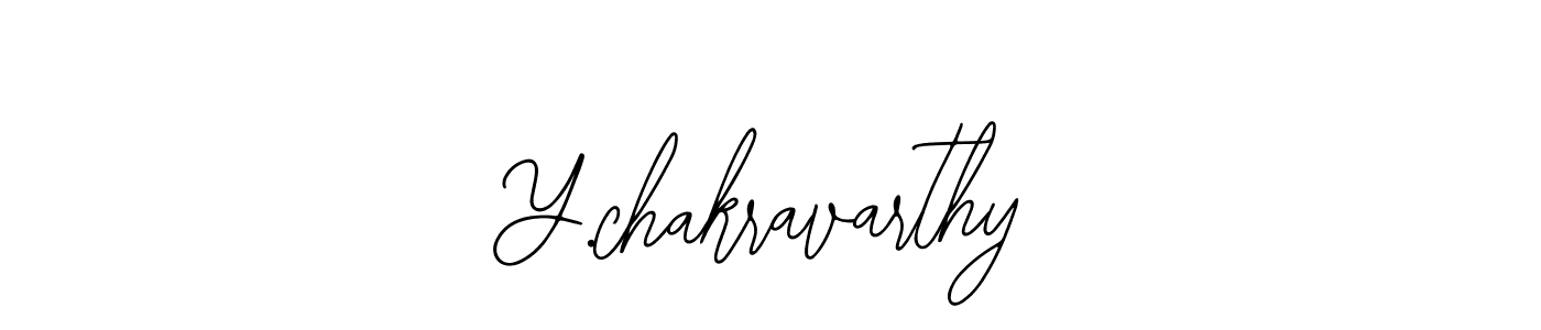 Also we have Y.chakravarthy name is the best signature style. Create professional handwritten signature collection using Bearetta-2O07w autograph style. Y.chakravarthy signature style 12 images and pictures png