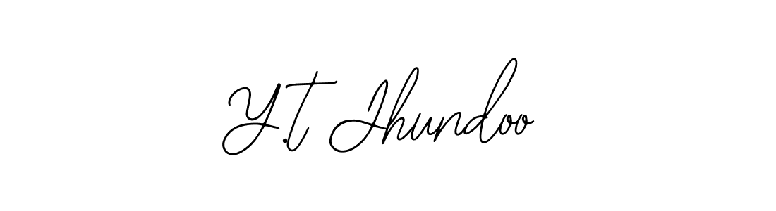 How to Draw Y.t Jhundoo signature style? Bearetta-2O07w is a latest design signature styles for name Y.t Jhundoo. Y.t Jhundoo signature style 12 images and pictures png