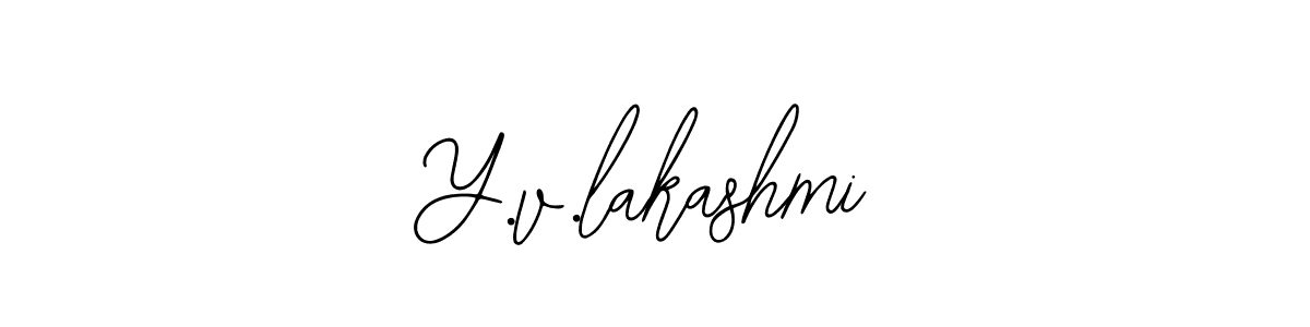 How to make Y.v.lakashmi name signature. Use Bearetta-2O07w style for creating short signs online. This is the latest handwritten sign. Y.v.lakashmi signature style 12 images and pictures png