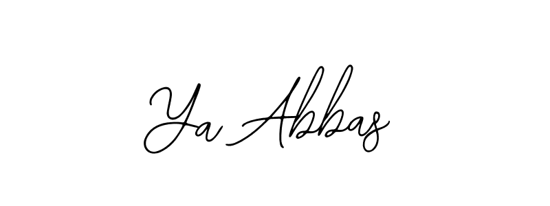 Also You can easily find your signature by using the search form. We will create Ya Abbas name handwritten signature images for you free of cost using Bearetta-2O07w sign style. Ya Abbas signature style 12 images and pictures png