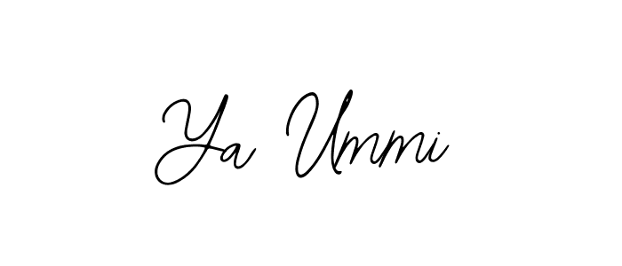 Use a signature maker to create a handwritten signature online. With this signature software, you can design (Bearetta-2O07w) your own signature for name Ya Ummi. Ya Ummi signature style 12 images and pictures png