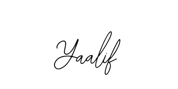 How to make Yaalif name signature. Use Bearetta-2O07w style for creating short signs online. This is the latest handwritten sign. Yaalif signature style 12 images and pictures png