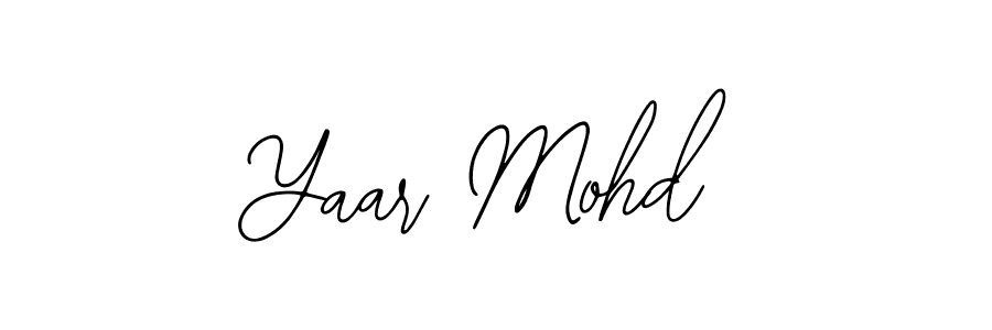 How to Draw Yaar Mohd signature style? Bearetta-2O07w is a latest design signature styles for name Yaar Mohd. Yaar Mohd signature style 12 images and pictures png