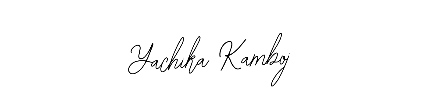 Use a signature maker to create a handwritten signature online. With this signature software, you can design (Bearetta-2O07w) your own signature for name Yachika Kamboj. Yachika Kamboj signature style 12 images and pictures png