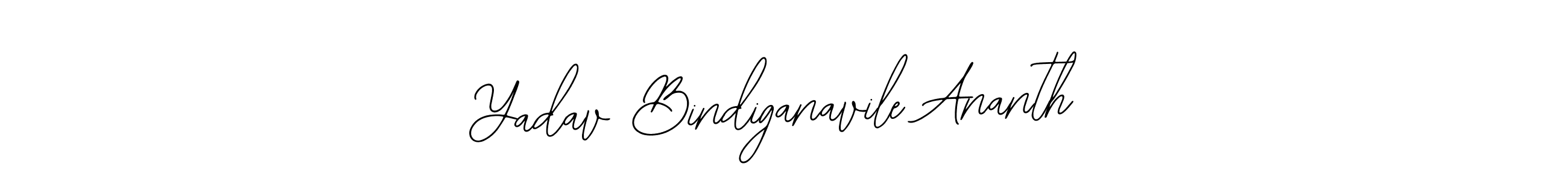 How to make Yadav Bindiganavile Ananth name signature. Use Bearetta-2O07w style for creating short signs online. This is the latest handwritten sign. Yadav Bindiganavile Ananth signature style 12 images and pictures png