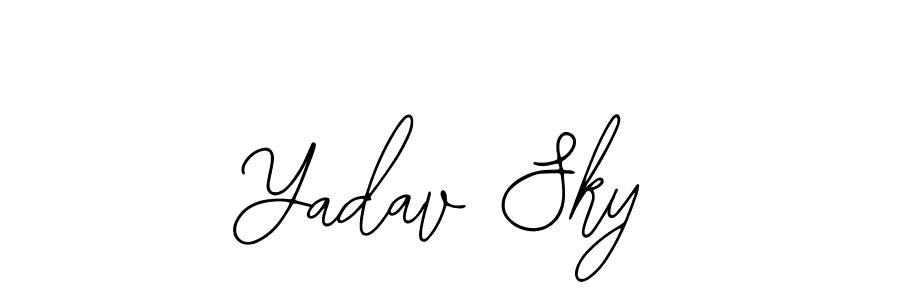 Design your own signature with our free online signature maker. With this signature software, you can create a handwritten (Bearetta-2O07w) signature for name Yadav Sky. Yadav Sky signature style 12 images and pictures png