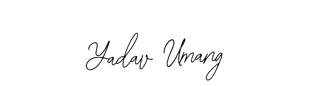 Use a signature maker to create a handwritten signature online. With this signature software, you can design (Bearetta-2O07w) your own signature for name Yadav Umang. Yadav Umang signature style 12 images and pictures png