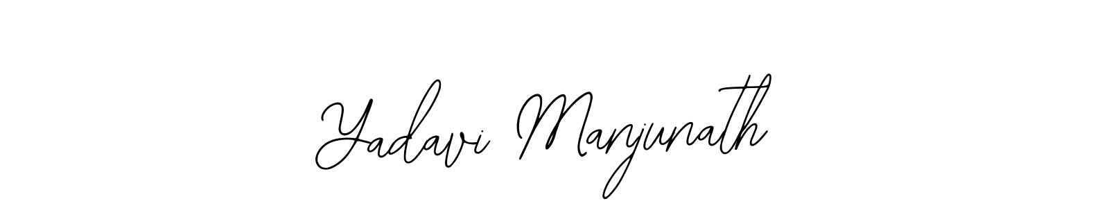 The best way (Bearetta-2O07w) to make a short signature is to pick only two or three words in your name. The name Yadavi Manjunath include a total of six letters. For converting this name. Yadavi Manjunath signature style 12 images and pictures png