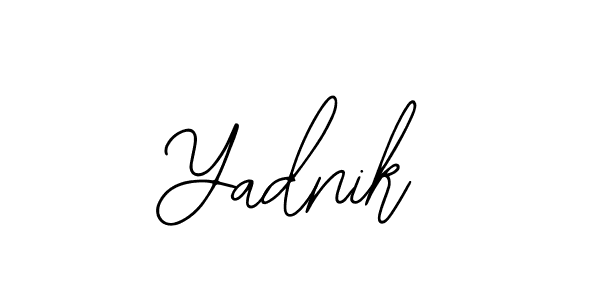 Create a beautiful signature design for name Yadnik. With this signature (Bearetta-2O07w) fonts, you can make a handwritten signature for free. Yadnik signature style 12 images and pictures png