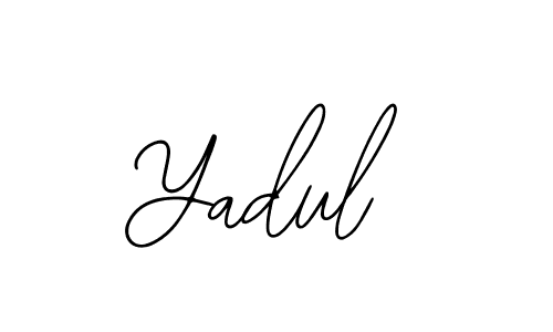 How to make Yadul name signature. Use Bearetta-2O07w style for creating short signs online. This is the latest handwritten sign. Yadul signature style 12 images and pictures png