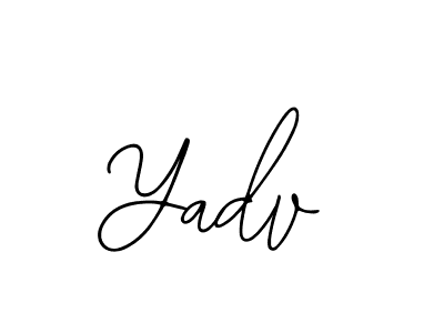 Use a signature maker to create a handwritten signature online. With this signature software, you can design (Bearetta-2O07w) your own signature for name Yadv. Yadv signature style 12 images and pictures png