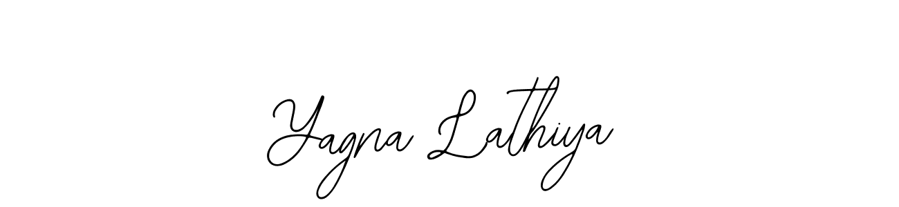 You should practise on your own different ways (Bearetta-2O07w) to write your name (Yagna Lathiya) in signature. don't let someone else do it for you. Yagna Lathiya signature style 12 images and pictures png