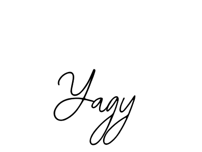 Use a signature maker to create a handwritten signature online. With this signature software, you can design (Bearetta-2O07w) your own signature for name Yagy. Yagy signature style 12 images and pictures png