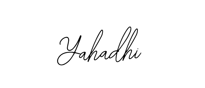 Use a signature maker to create a handwritten signature online. With this signature software, you can design (Bearetta-2O07w) your own signature for name Yahadhi. Yahadhi signature style 12 images and pictures png
