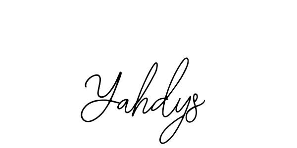 How to make Yahdys signature? Bearetta-2O07w is a professional autograph style. Create handwritten signature for Yahdys name. Yahdys signature style 12 images and pictures png