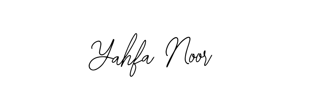 You should practise on your own different ways (Bearetta-2O07w) to write your name (Yahfa Noor) in signature. don't let someone else do it for you. Yahfa Noor signature style 12 images and pictures png