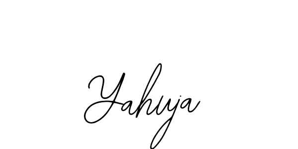 How to make Yahuja name signature. Use Bearetta-2O07w style for creating short signs online. This is the latest handwritten sign. Yahuja signature style 12 images and pictures png